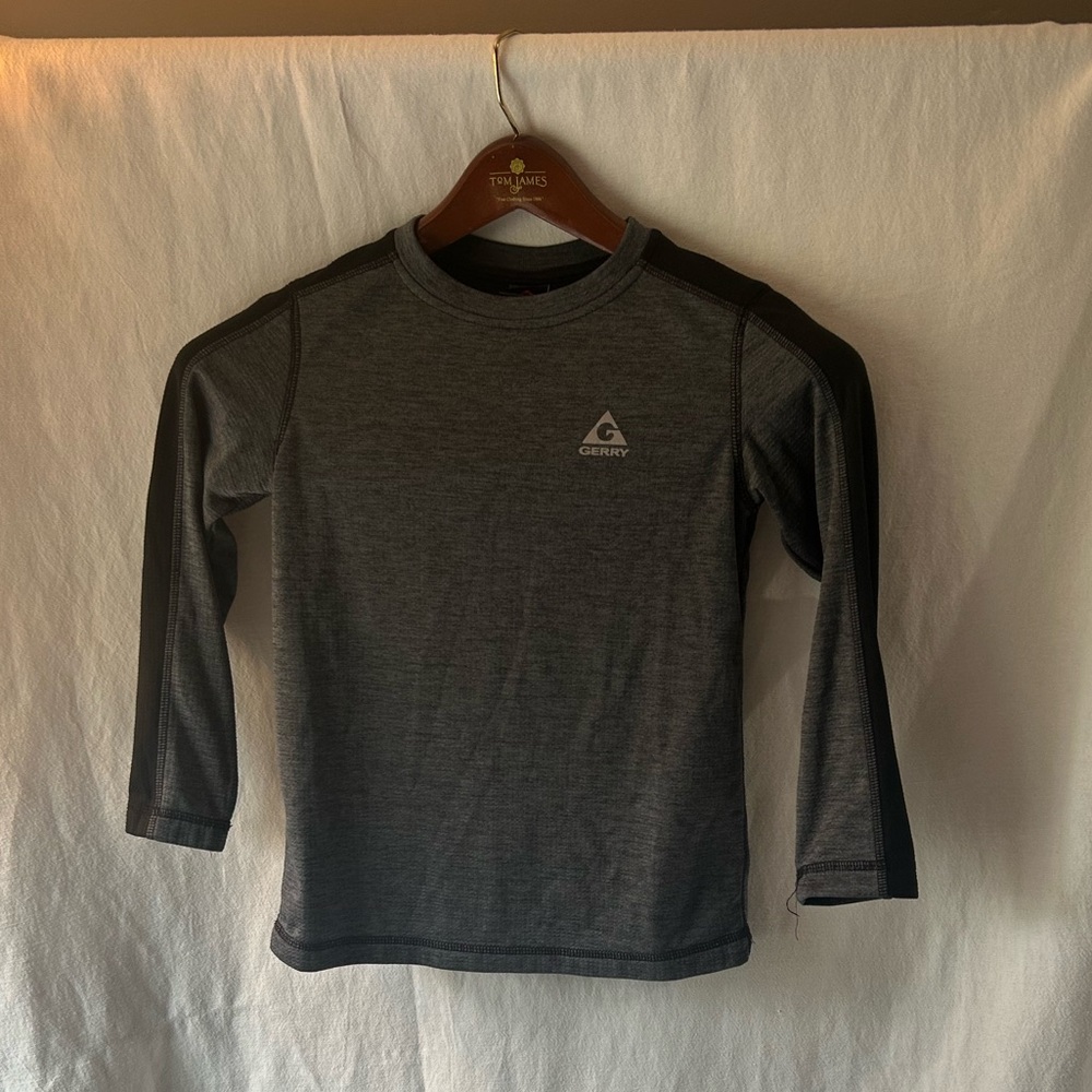 Gerry Weber S 7/8 Kids Boys Gray Black Performance Long Sleeve Top